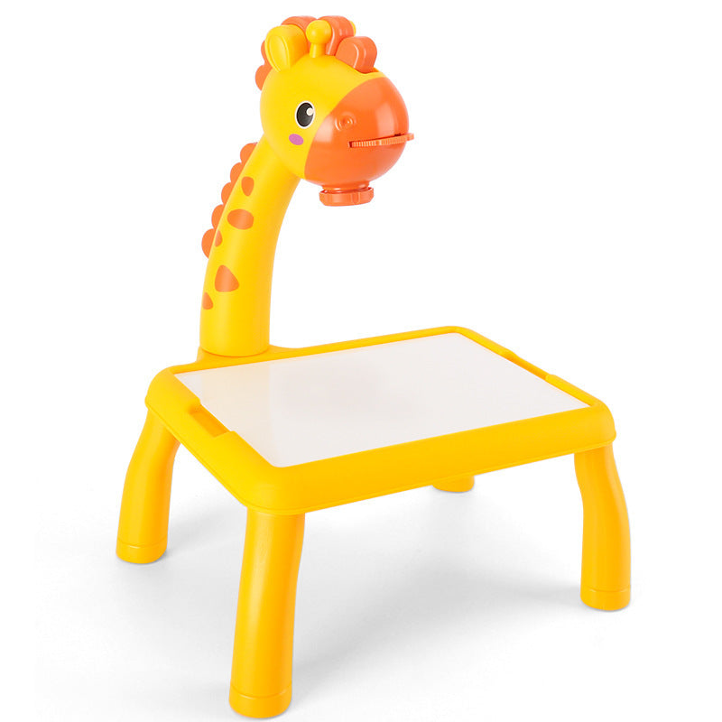 Children's LED Projector Drawing Table – Art Desk with Music and Painting Board