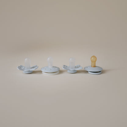 FRIGG Baby's First Pacifier | Powder Blue 4-Pack