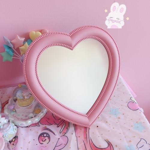 Pink Heart Mirror